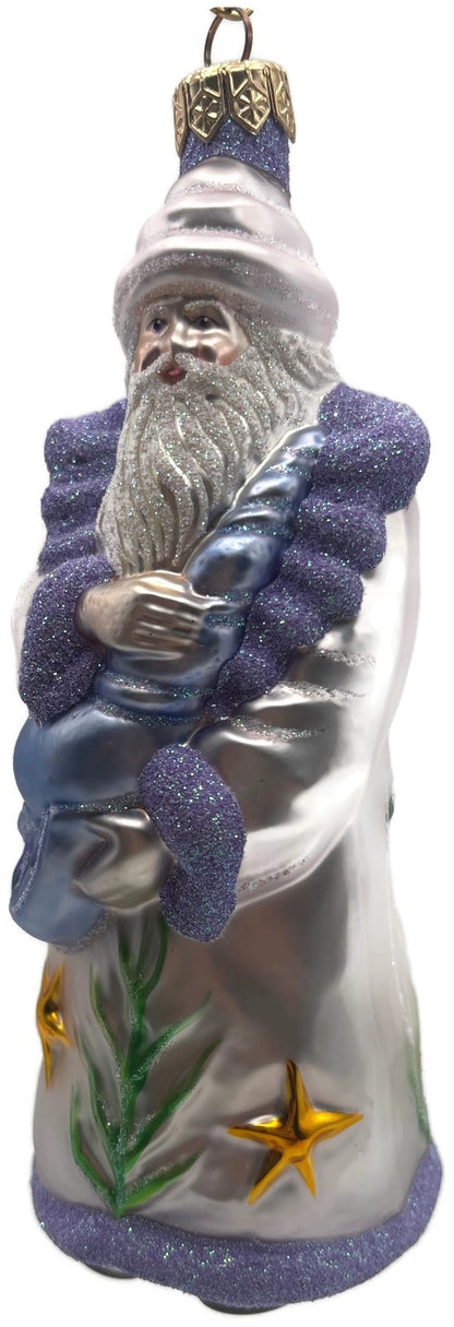 Patricia Breen Poseidon Santa Deep Sea Lavender Summer Nautical Ornament 99941