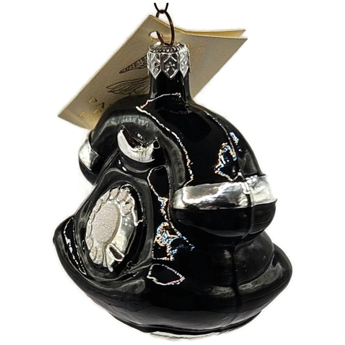 Patricia Breen Fine Phone Black Hand Blown Glass Christmas Tree Ornament 943910
