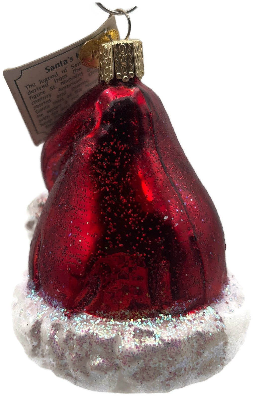 Old World Christmas Santa's Hat Red Glittered Merck Family Holiday Tree Ornament7