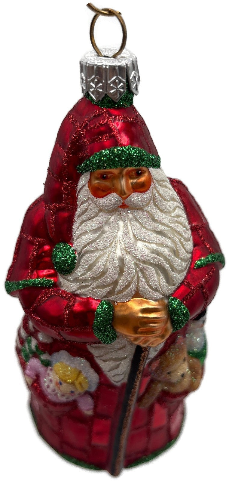 Patricia Breen Patchwork Santa Bear Snowman Candy Canes Christmas Ornament8