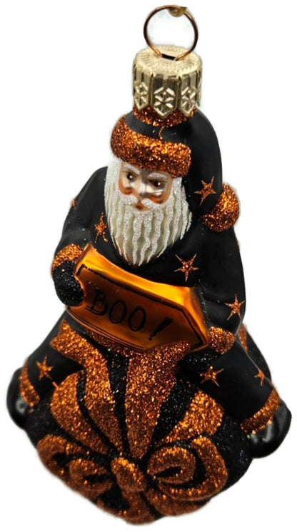 Patricia Breen For You Henry Black Orange BOO Santa Halloween Ornament Item 20138