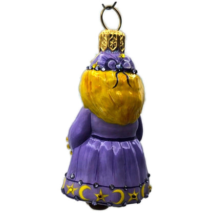 Patricia Breen A Bright Future Violet Moon Stars Purple Halloween Ornament 29044