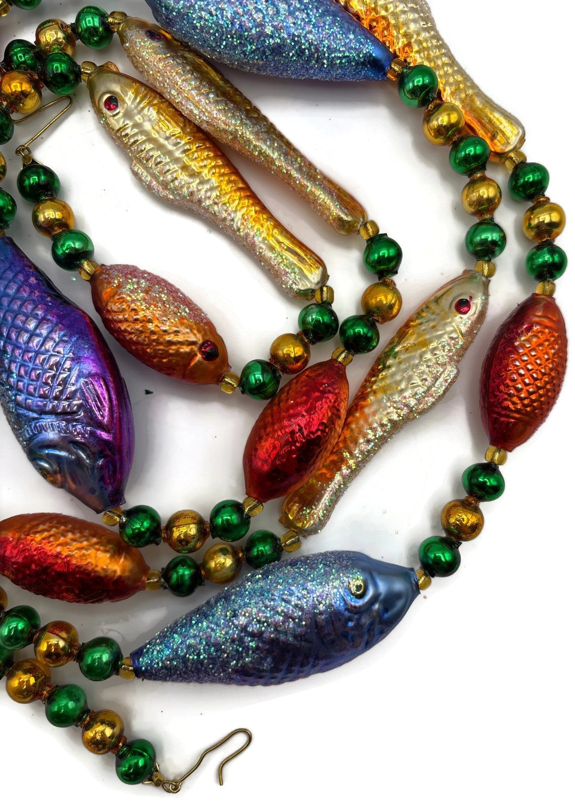 Christopher Radko Pisces Fish Garland Beaded Nautical Christmas Decor 94 448 06