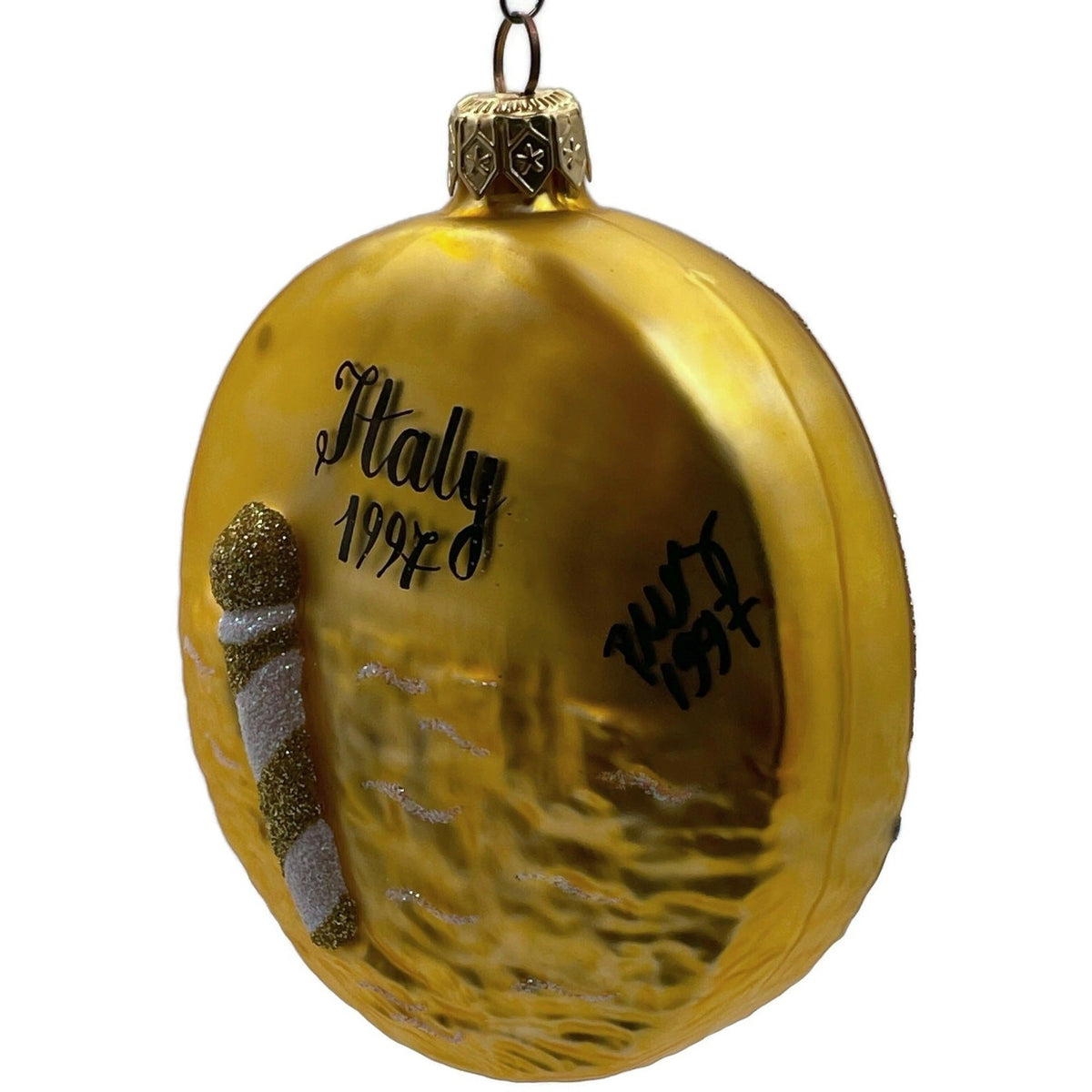 Patricia Breen Venice At Dusk Italy Gold Medallion Christmas Ornament 9700SLAM10