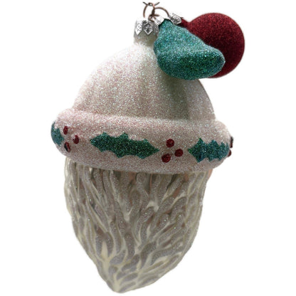 Patricia Breen Thornhill Santa Head Pearl Holly Berry Christmas Ornament 98424