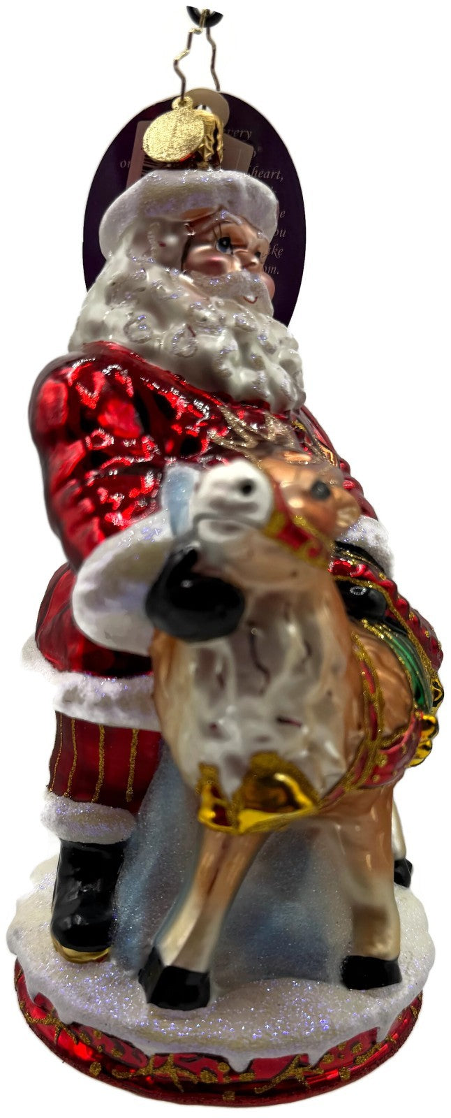 Christopher Radko Deer Friends Santa Reindeer Christmas Ornament 10169041