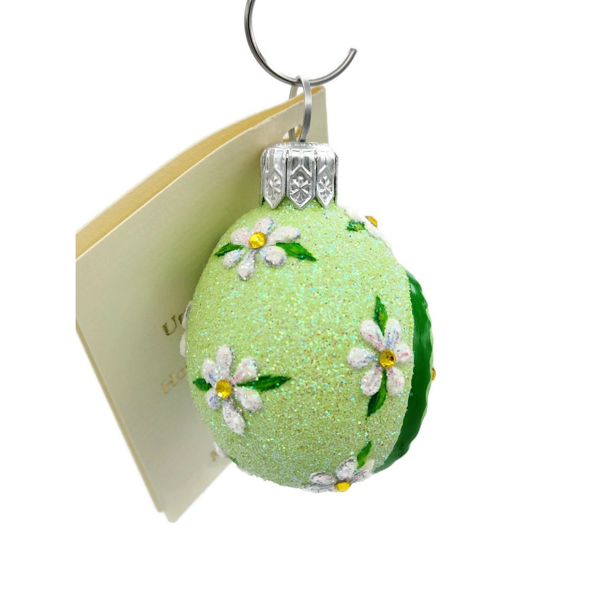 Patricia Breen Springtime Chameleon Daisy Green Jeweled Christmas Ornament 29292