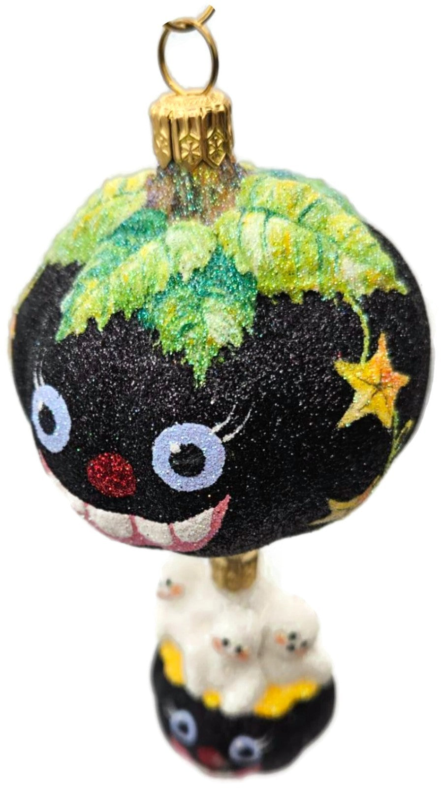 Patricia Breen Soaring Spirits Black Pumpkin Ghosts 2-Pc Halloween Ornament 25639