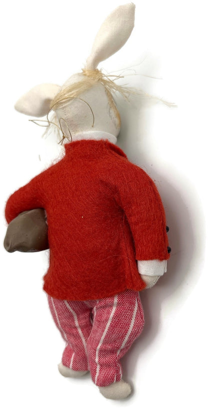 Gladys Boalt March Hare Alice in Wonderland Red Striped Christmas Tree Ornament4