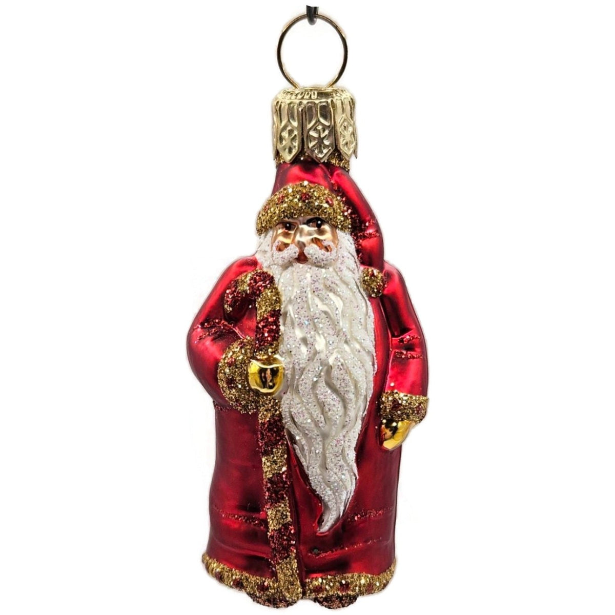 Patricia Breen Miniature Candy Cane Santa Red Micro Mini Christmas Ornament 22938