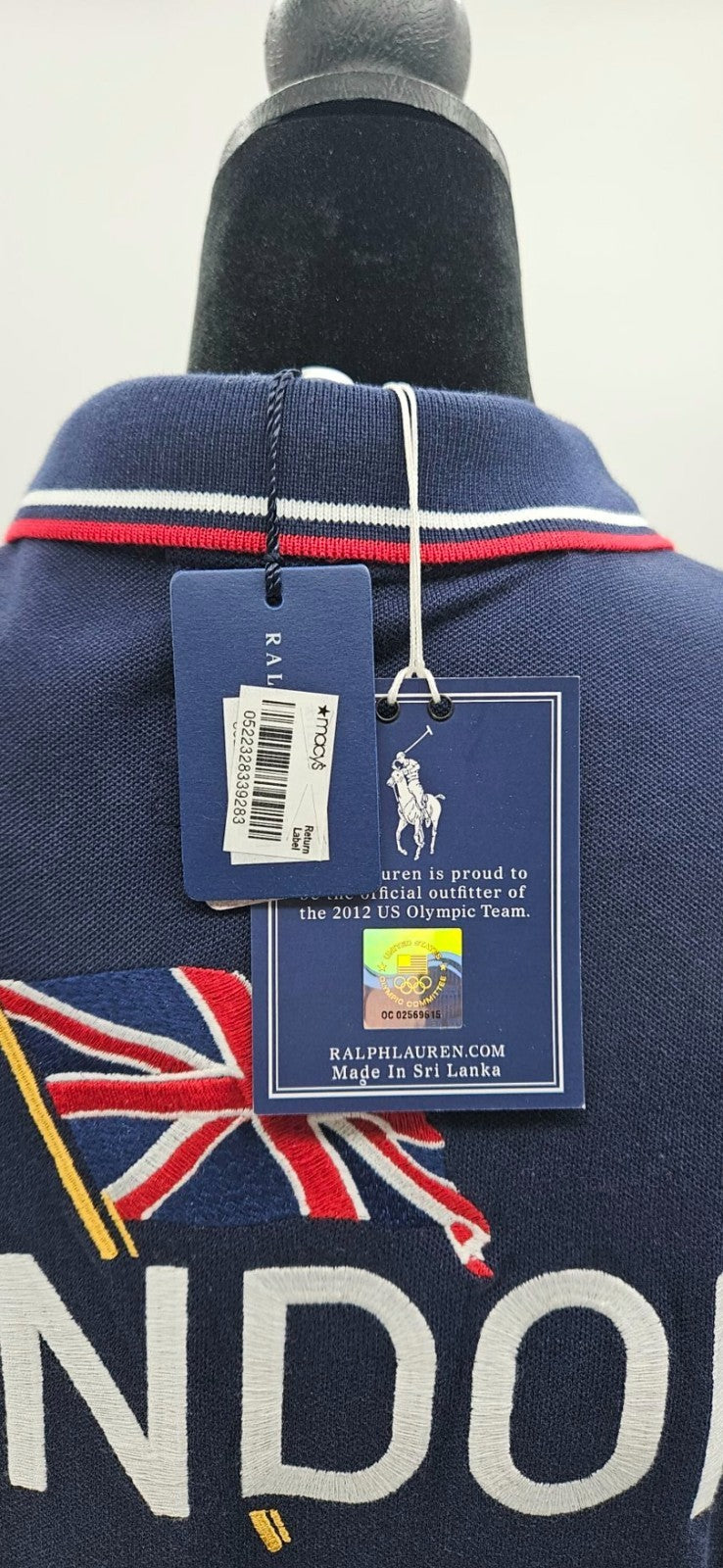 Ralph Lauren US Olympic 2012 Polo Shirt Official Outfitter Blue Womens Large NWT8