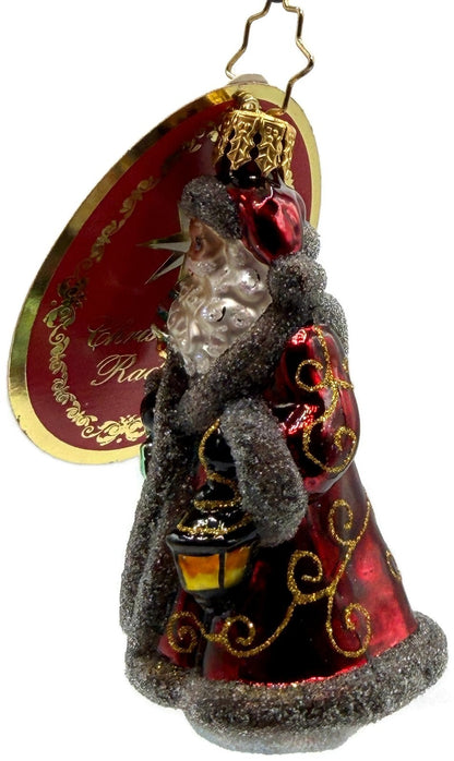 Christopher Radko Traveling Father Christmas Gem Santa Claus Ornament 10202419