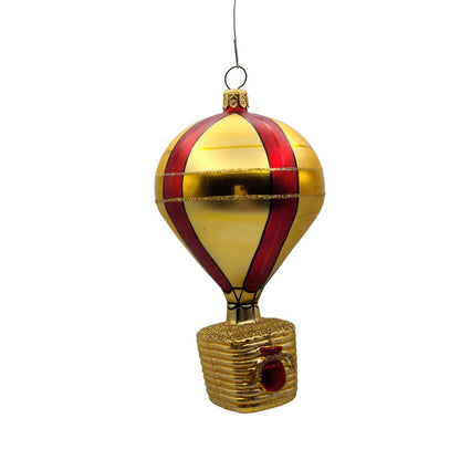 Patricia Breen Versailles Balloon Plaid Gold Signed Christmas Tree Ornament 95112
