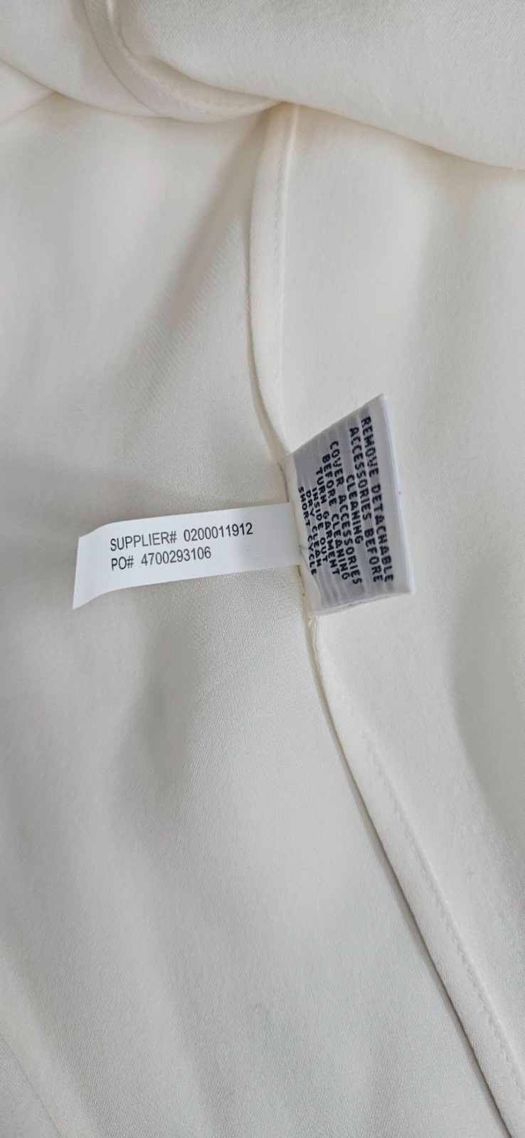 Polo Ralph Lauren Cream 100% Silk Hidden Button Collared Blouse Size 811