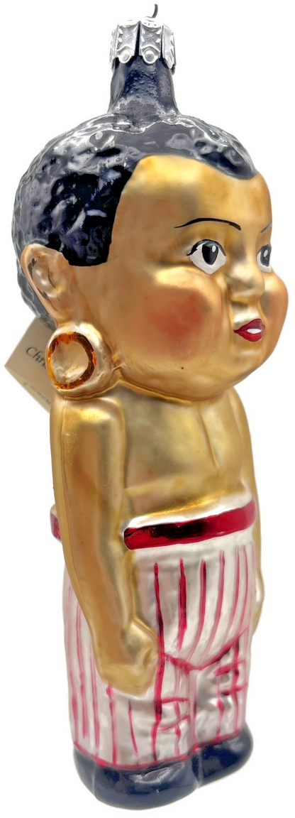 Christopher Radko 1991 Jemima's Child Striped Pants Glass Ornament 91 111 01