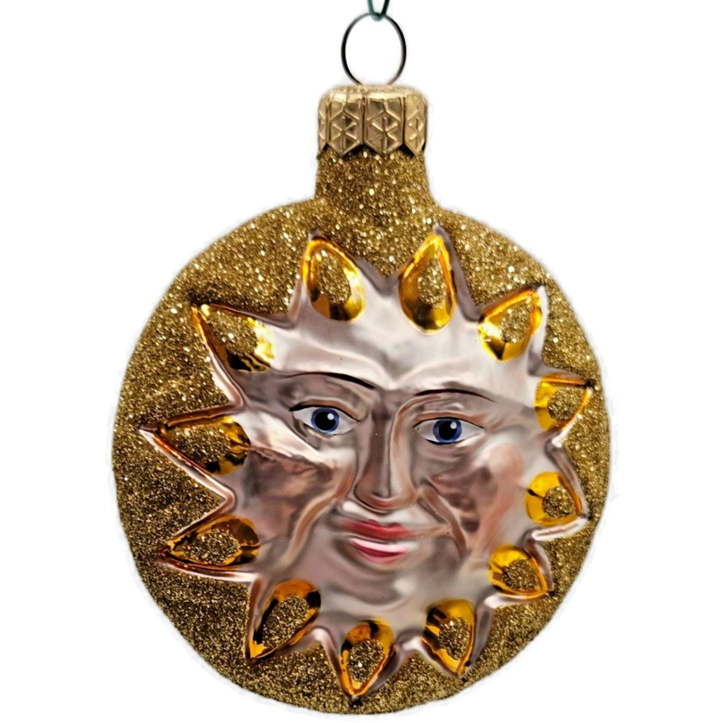 Patricia Breen Sunflower Sun Gold Glittered Tips Summer Christmas Tree Ornament