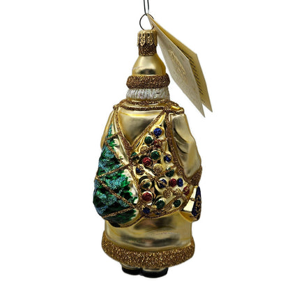 Patricia Breen Portobello Road Santa Gold Gifts Christmas Holiday Tree Ornament