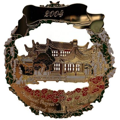 The Portland Ornament 2004 Portland Classical Chinese Garden Gold Plated Floral