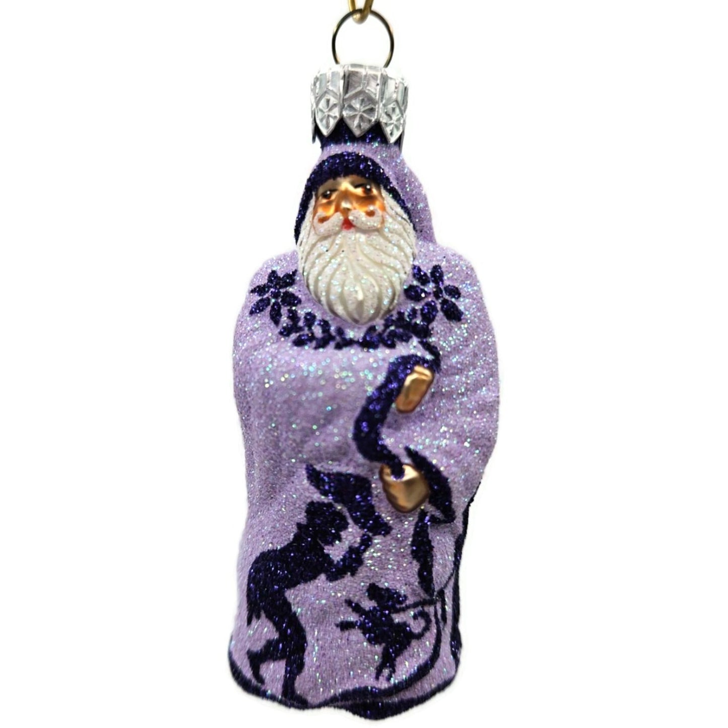 Patricia Breen Mini Redoute Santa Lavender Silhouettes Christmas Ornament 2426