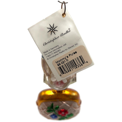 Christopher Radko Mommy's Purse Christmas Tree Ornament 98-021-0