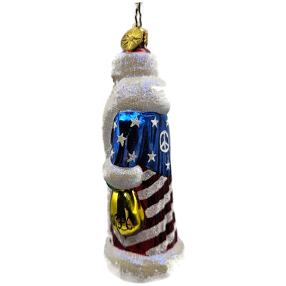 Christopher Radko Mini Patriotic Russian Santa Peace Christmas Ornament 3010749