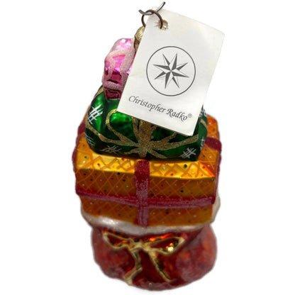 Christopher Radko Piled Mile High Santa Christmas Tree Ornament 97-234-0