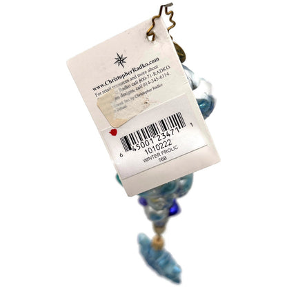 Christopher Radko Winter Frolic Blue Snowflakes Christmas Tree Ornament 1010222