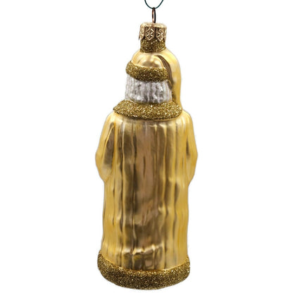 Patricia Breen Gift of the Season Gold Brown Bag Santa Christmas Tree Ornament