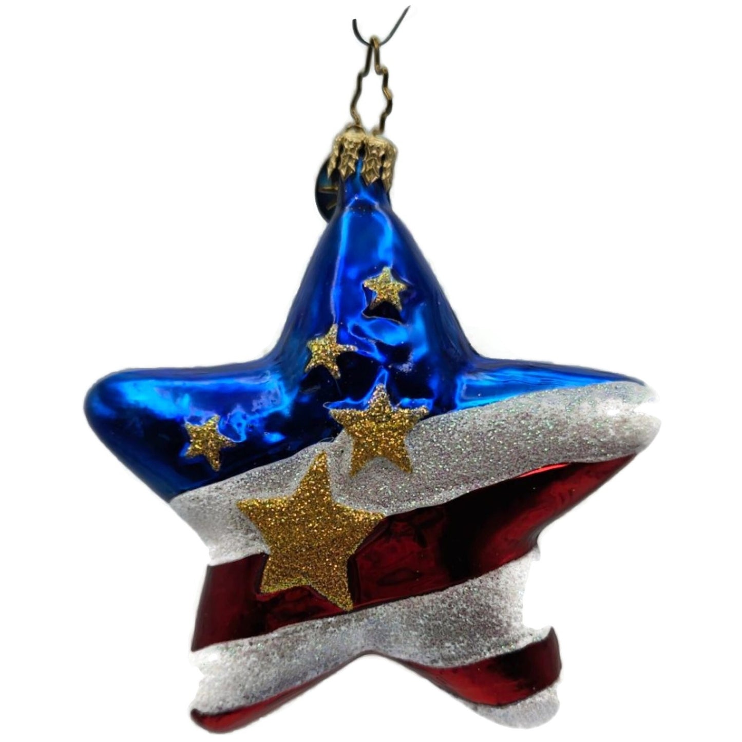 Christopher Radko Freedom Star Patriotic Memorial Christmas Ornament 01-0928-0