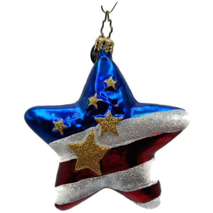 Christopher Radko Freedom Star Patriotic Memorial Christmas Ornament 01-0928-0