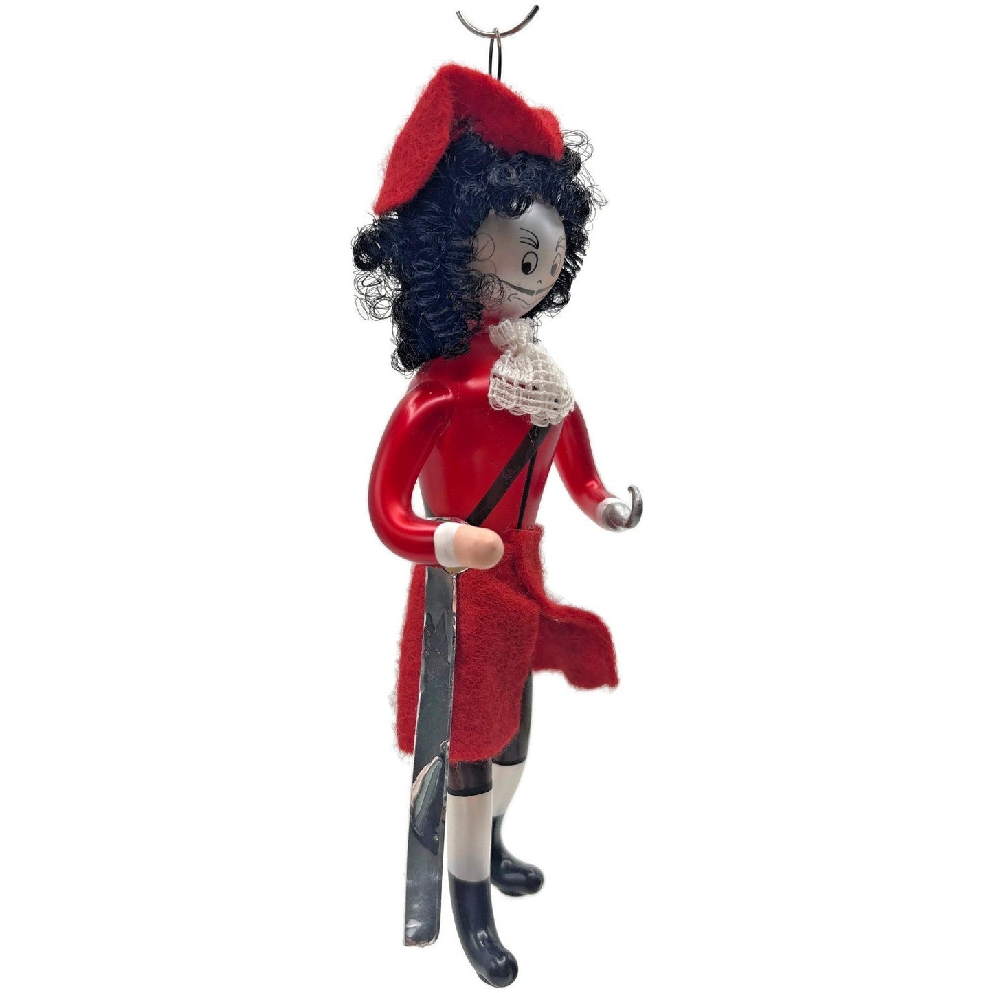 Soffieria De Carlini Captain Hook Italian Red Glass Christmas Tree Ornament