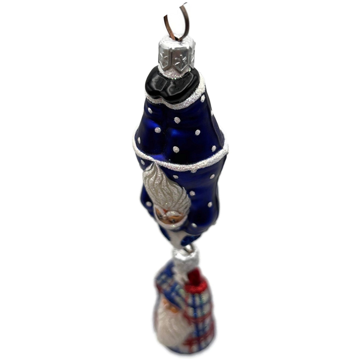 Patricia Breen Cirque de Nicoud Santa Patriotic Plaid Christmas Ornament CATZ