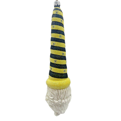 Patricia Breen Sucre Santa Bees Yellow Striped Spring Holiday Tree Ornament