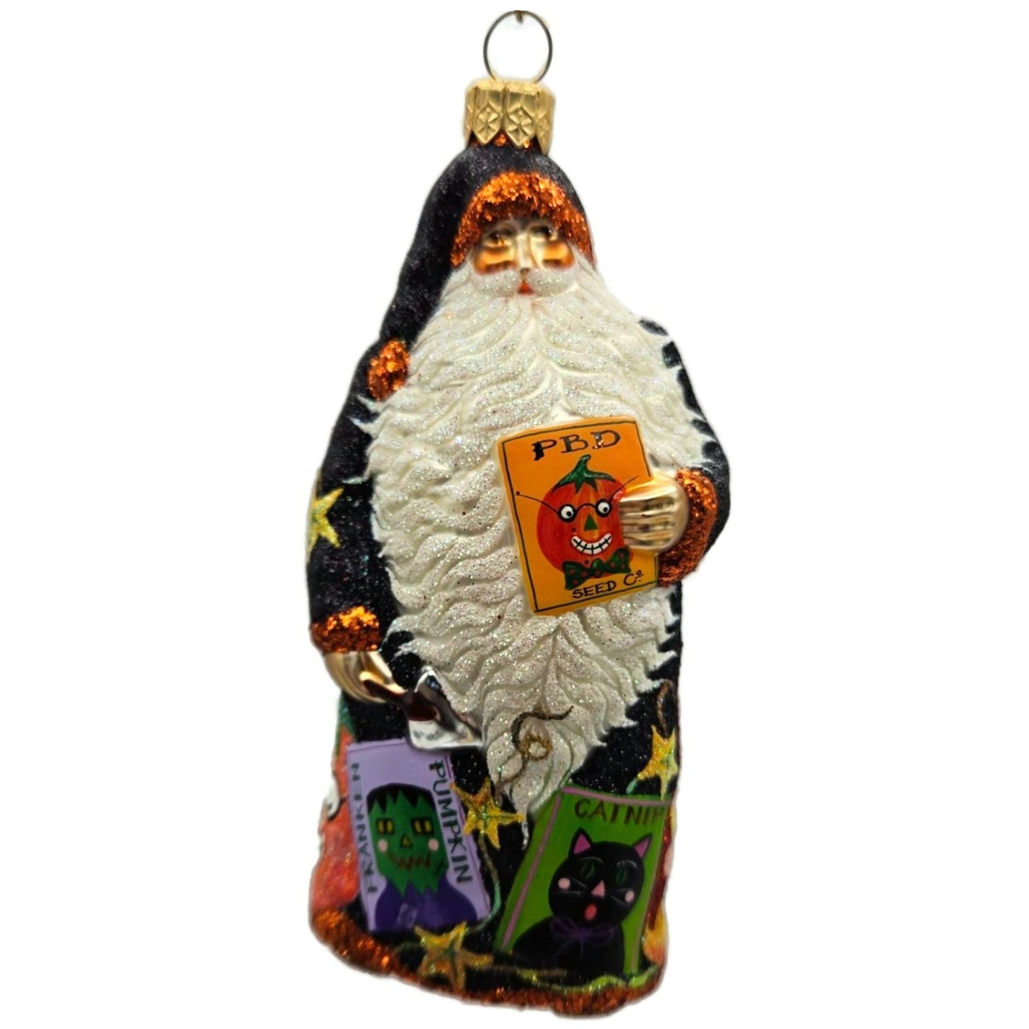 Patricia Breen Sowing Time Santa Claus Black Frankenstein Halloween Ornament HCB
