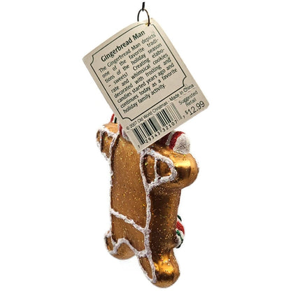Gingerbread Man Candy Cane Striped Scarf Old World Christmas Tree Ornament OWC