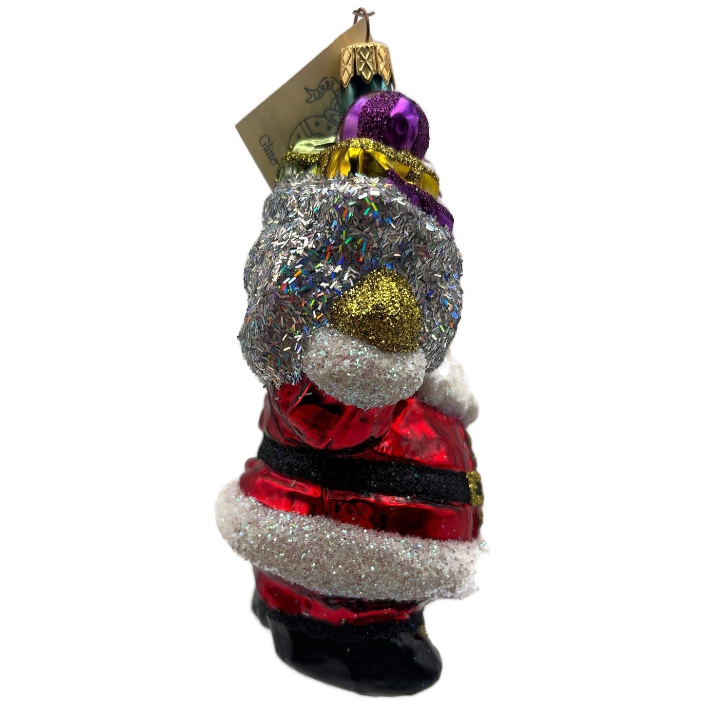 Larry Fraga A Sack Full Of Goodies Glitter Series Santa Claus Christmas Ornament