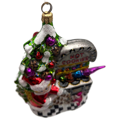 Larry Fraga Hot Cookies Mrs. Claus Glittered Kitchen Christmas Tree Ornament