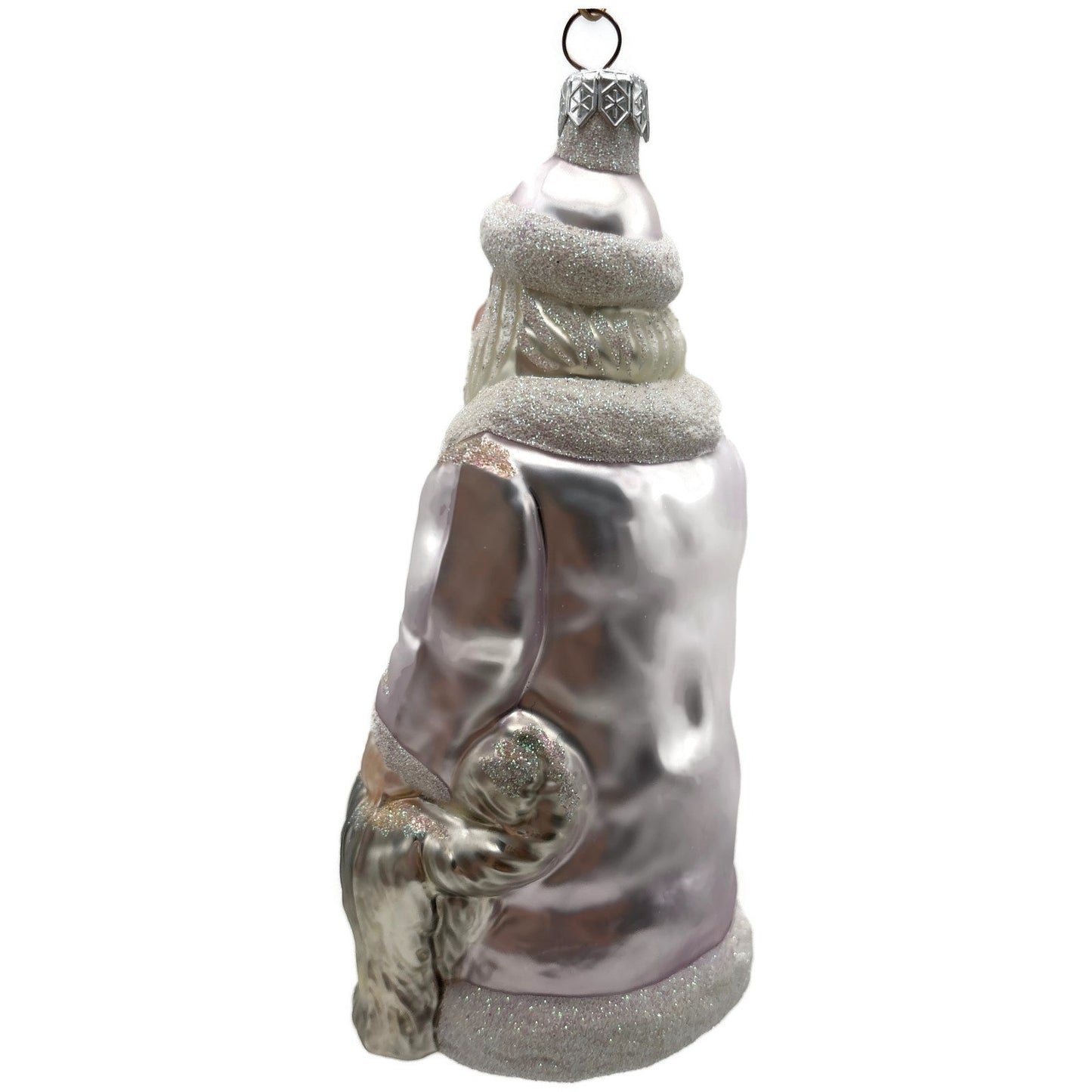 Patricia Breen Just What I Wanted Santa Dog Lavender Christmas Tree Ornament