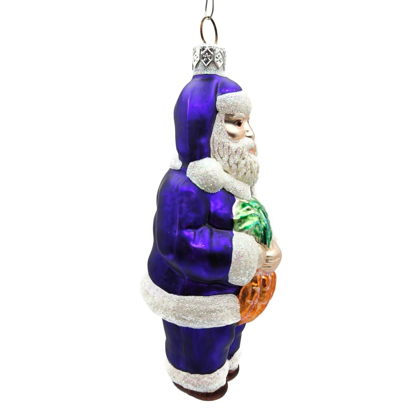 Patricia Breen A Snack For Rudolph Purple Santa Christmas Holiday Tree Ornament
