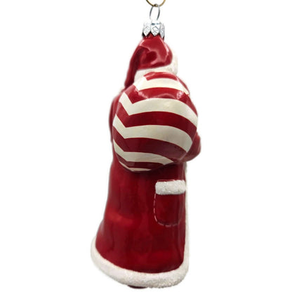 Patricia Breen Joyeux Noel Henri Red White Peppermint Stripe Christmas Ornament