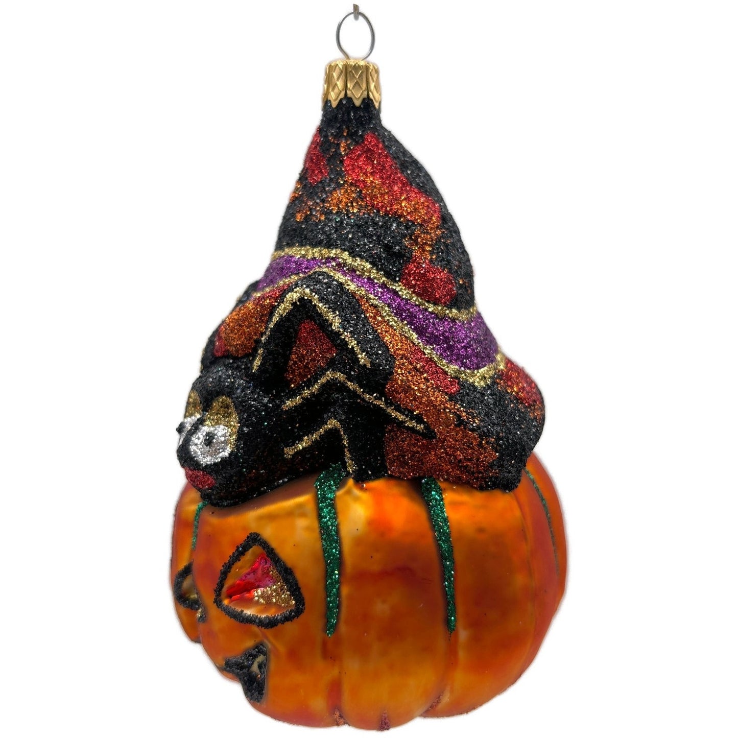 Larry Fraga Creepy Crawler Pumpkin Jack-o-Lantern Spider Halloween Ornament
