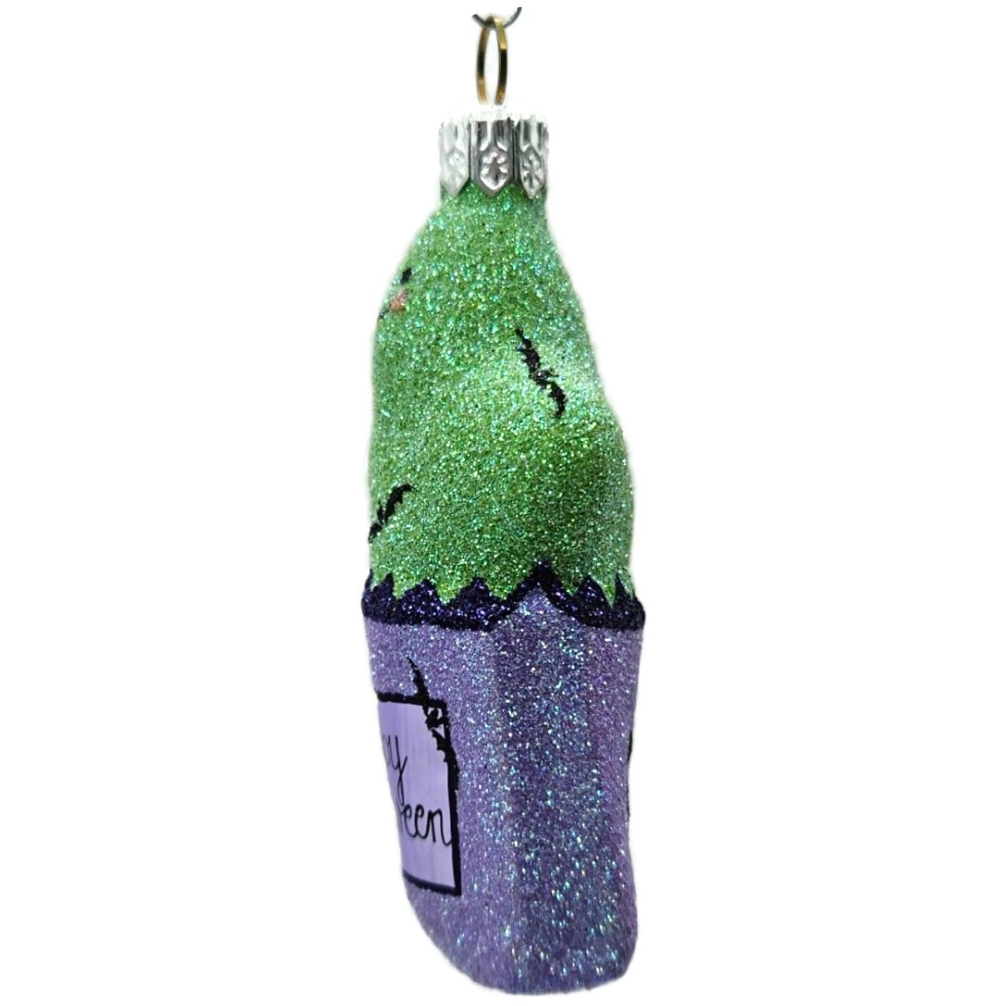 Patricia Breen Treat Seeker Violet Bag Green Ghost Lavender Halloween Ornament