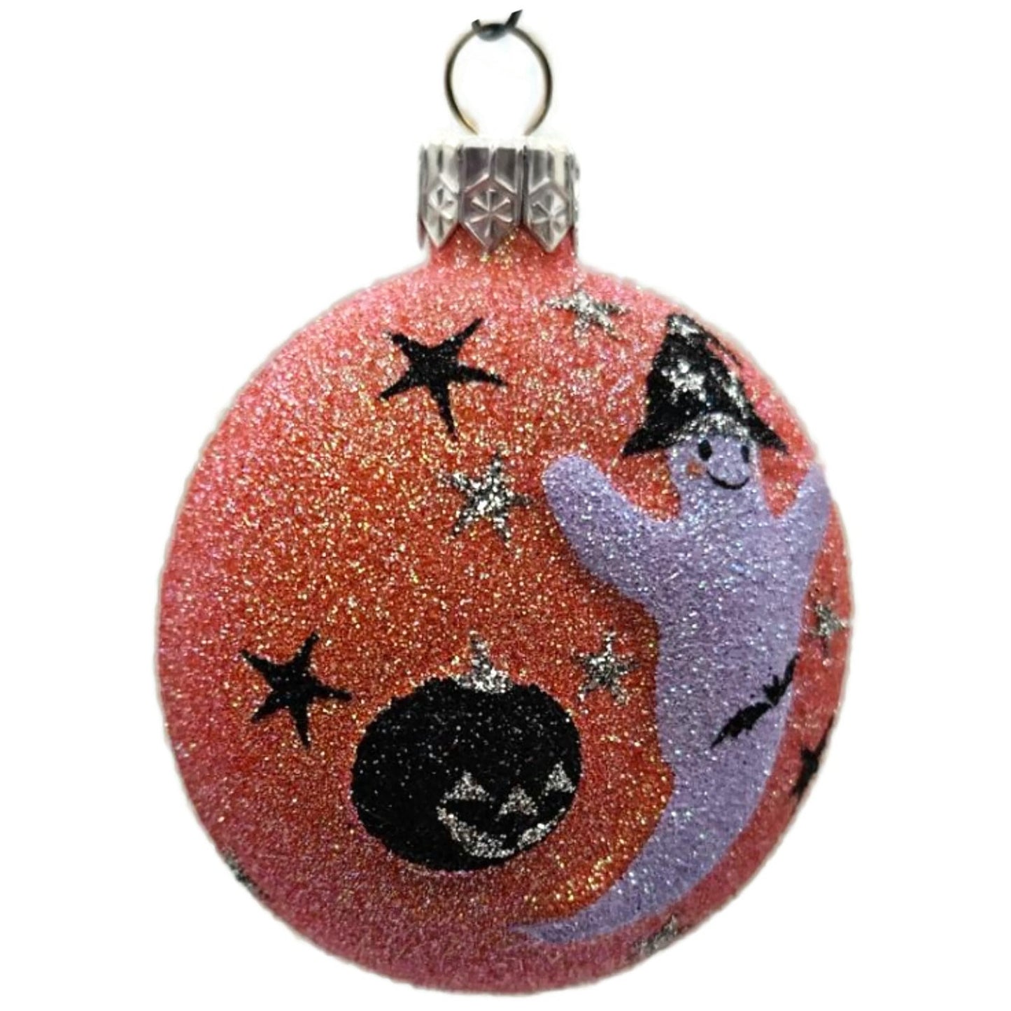 Patricia Breen Halloween Ghostly Medallion Black Pumpkin Star Christmas Ornament