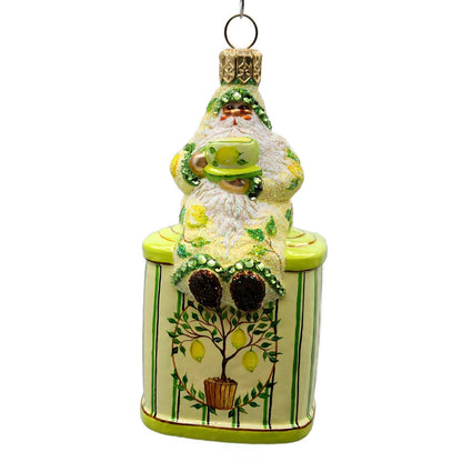 Patricia Breen Tea Time Santa Lemons Spring Party Free Standing Holiday Ornament
