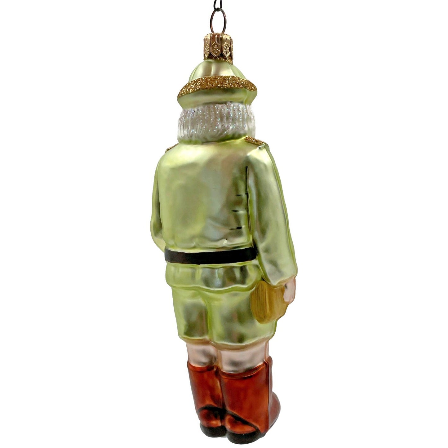 Patricia Breen Safari Santa Claus Khaki Africa Green Christmas Tree Ornament