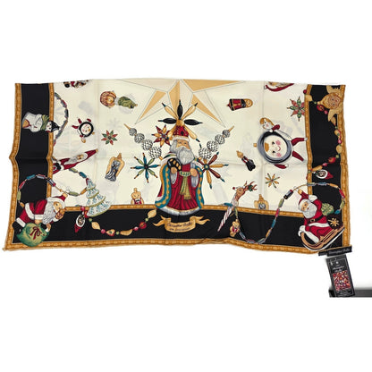 Christopher Radko Signed 10th Anniversary Silk Scarf Christmas Extravaganza 1995