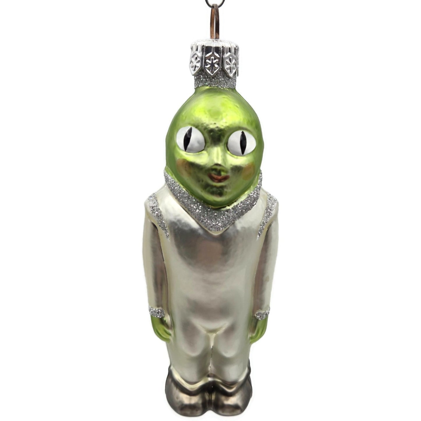 Patricia Breen Walk on the Moon Alien Matte Suit Shoes Space Christmas Ornament