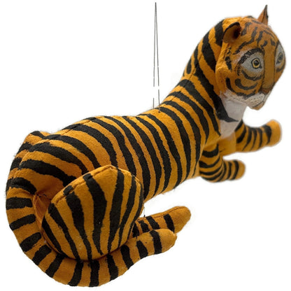 Gladys Boalt Tiger Striped Fabric Handmade Cat Christmas Tree Ornament Signed
