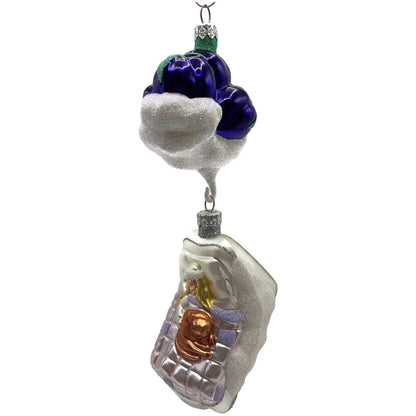 Patricia Breen Visions Of Sugar Plums Purple Plums Shiny Bear Christmas Ornament