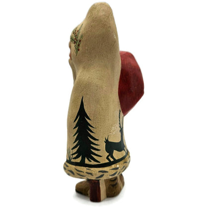 Vaillancourt Scherenschnitte Father Christmas Chalkware Folk Art Figurine 3599